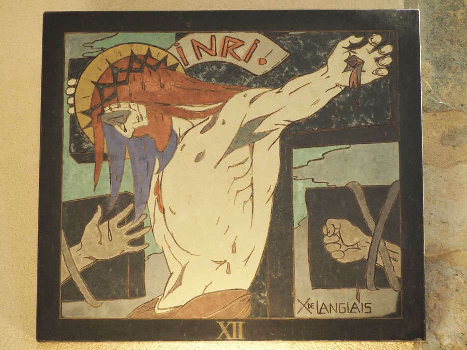 chemin de croix (tableaux) : Détail d'une des stations