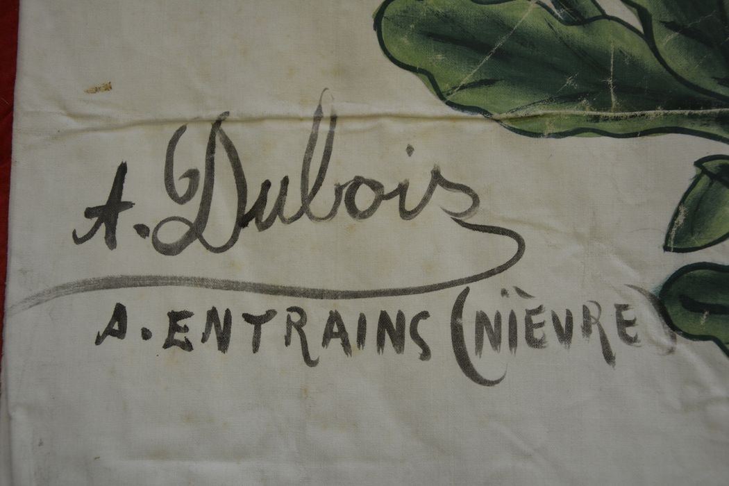 drapeau de conscrits, revers, détail