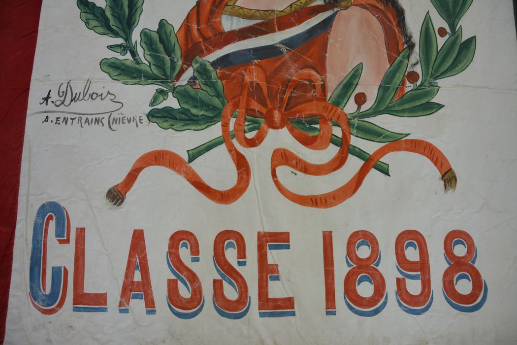Drapeau de conscrits, revers, détail