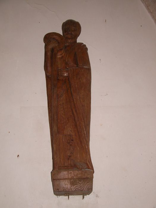 statue : saint Pierre - © Ministère de la Culture (France), Conservation des antiquités et des objets d’art de la Creuse, tous droits réservés
