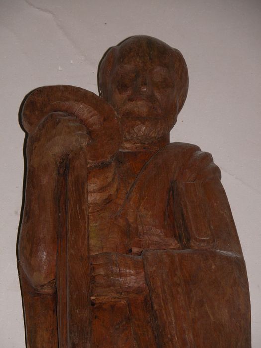 statue : saint Pierre, vue partielle - © Ministère de la Culture (France), Conservation des antiquités et des objets d’art de la Creuse, tous droits réservés