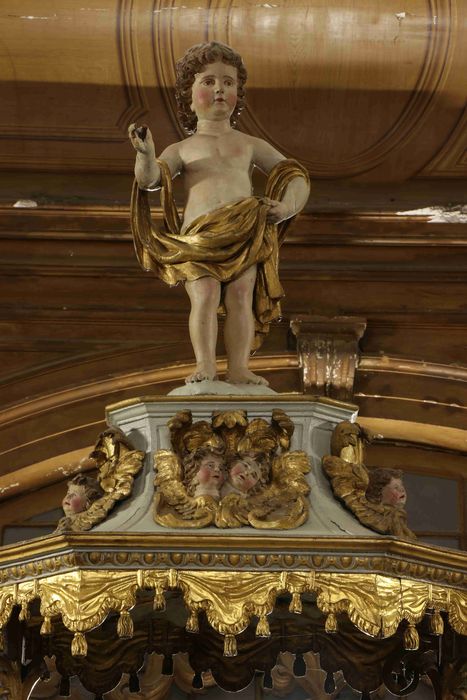 autel dit du Plafond, retable, statues : Anges adorateurs, gradins d'autel, tabernacle, ciborium