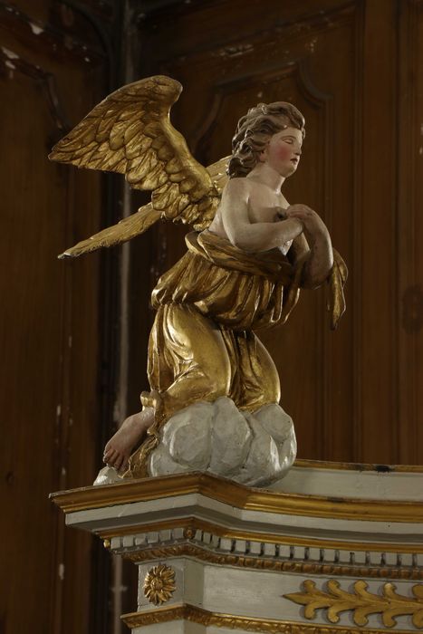 autel dit du Plafond, retable, statues : Anges adorateurs, gradins d'autel, tabernacle, ciborium