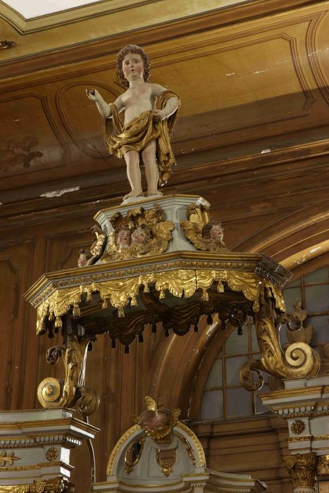 autel dit du Plafond, retable, statues : Anges adorateurs, gradins d'autel, tabernacle, ciborium