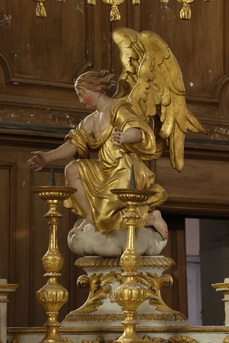 autel dit du Plafond, retable, statues : Anges adorateurs, gradins d'autel, tabernacle, ciborium