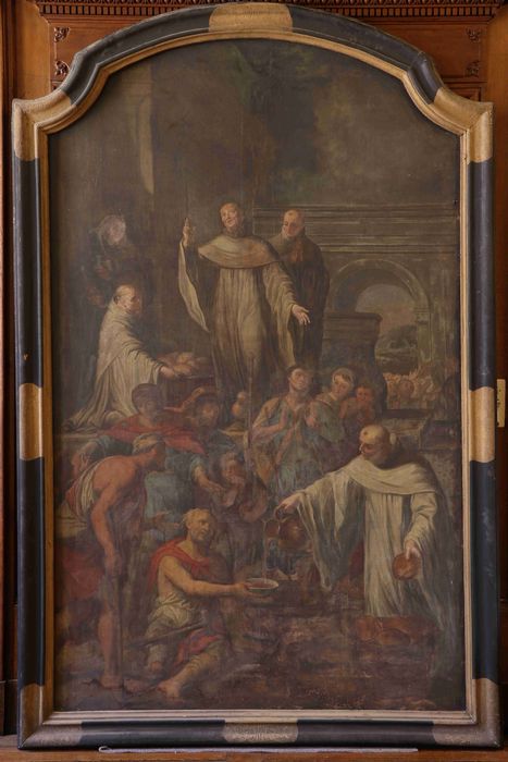 Tableau : Moines soignant des malades