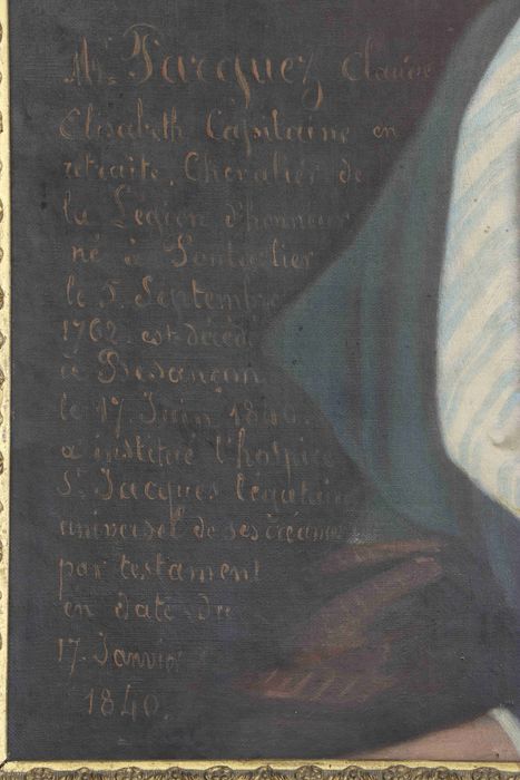 tableau : Portrait de Claude Elisabeth Parguez, détail