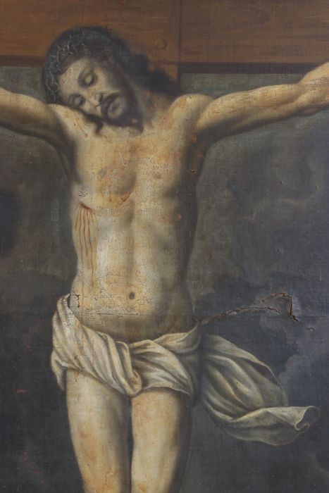 tableau : Christ en croix, vue partielle