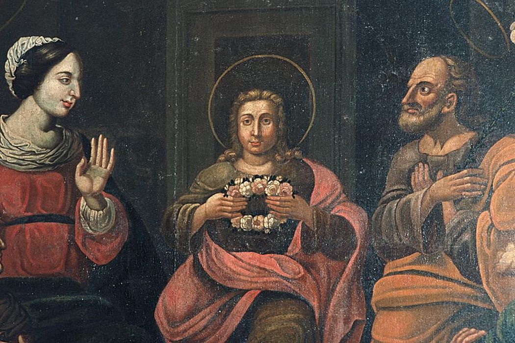 tableau : famille du Christ (la), vue partielle - © Ministère de la Culture (France), Conservation des antiquités et des objets d’art de la Drôme – Tous droits réservés
