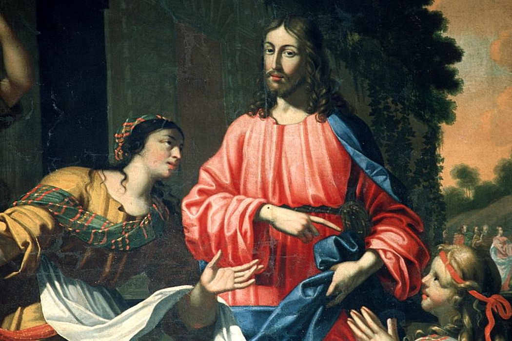 tableau : Christ chez Marthe et Marie (le), vue partielle - © Ministère de la Culture (France), Conservation des antiquités et des objets d’art de la Drôme – Tous droits réservés