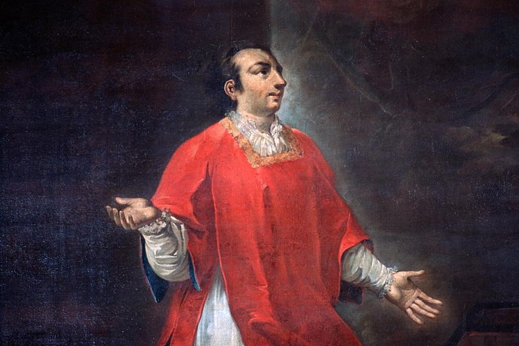 tableau : saint Vincent patron de l'église de Nyons, vue partielle