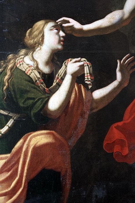 tableau : Rencontre du Christ et de Marie-Madeleine après la Résurrection, détail
