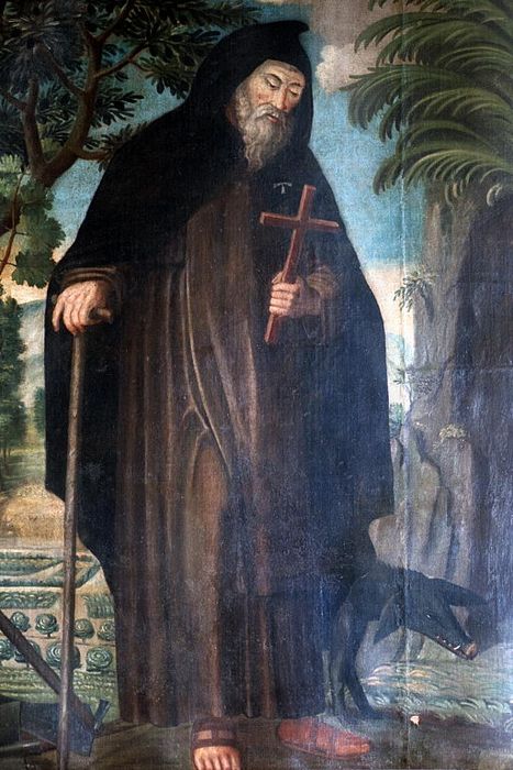tableau : Saint Antoine ermite - © Ministère de la Culture (France), Conservation des antiquités et des objets d’art de la Drôme – Tous droits réservés