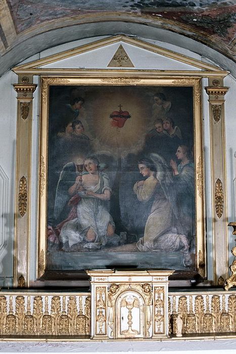 retable, tableau : anges adorateurs du Sacré-Coeur (les) - © Ministère de la Culture (France), Conservation des antiquités et des objets d’art de la Drôme – Tous droits réservés 