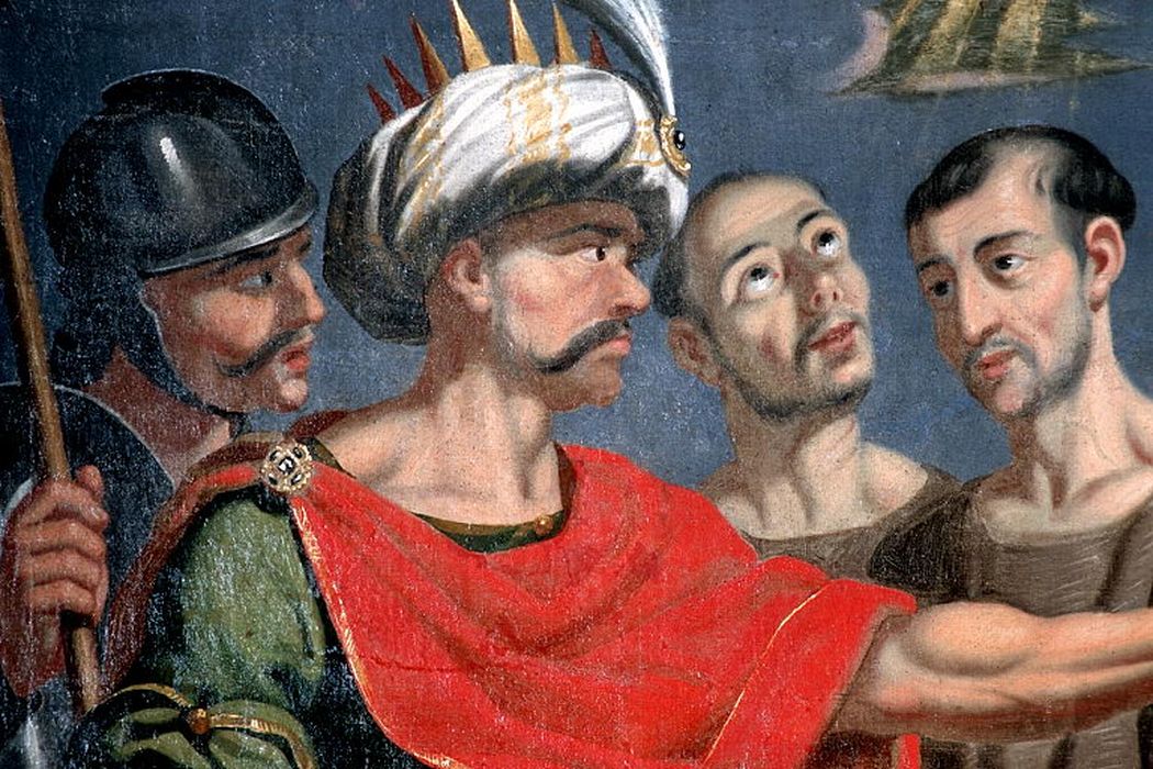 tableau : Martyre de cinq capucins au 1er quart du 17e siècle en Afrique (le), vue partielle - © Ministère de la Culture (France), Conservation des antiquités et des objets d’art de la Drôme – Tous droits réservés 