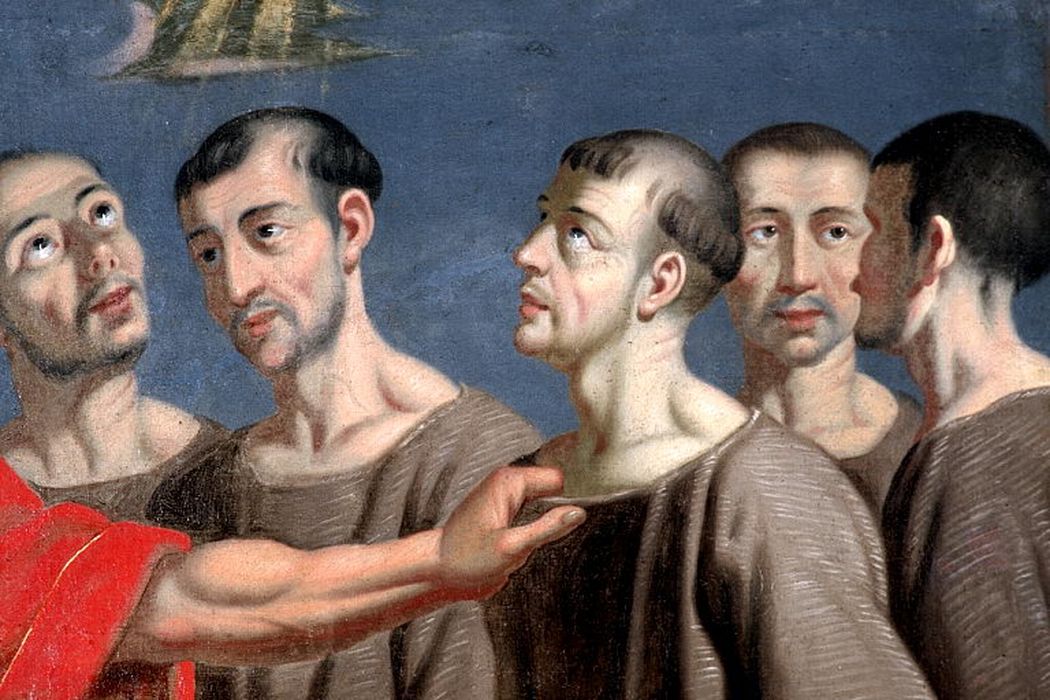 tableau : Martyre de cinq capucins au 1er quart du 17e siècle en Afrique (le), vue partielle - © Ministère de la Culture (France), Conservation des antiquités et des objets d’art de la Drôme – Tous droits réservés 