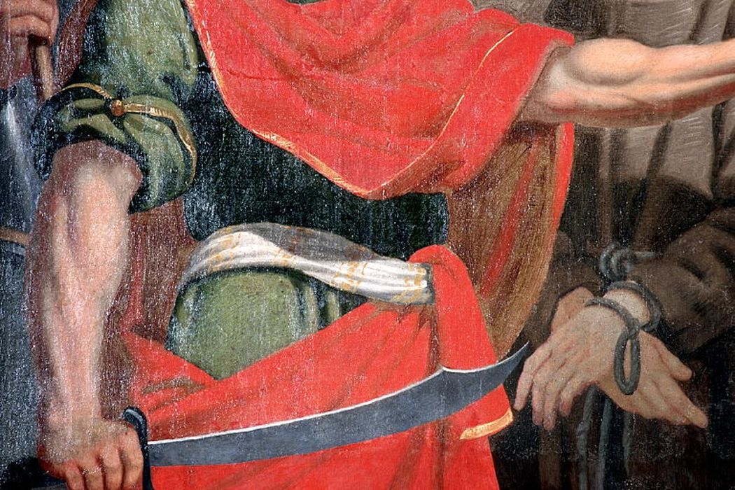 tableau : Martyre de cinq capucins au 1er quart du 17e siècle en Afrique (le), détail - © Ministère de la Culture (France), Conservation des antiquités et des objets d’art de la Drôme – Tous droits réservés 