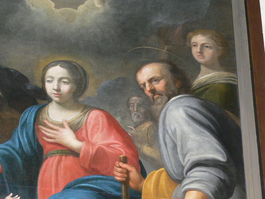 tableau : Adoration des bergers, vue partielle