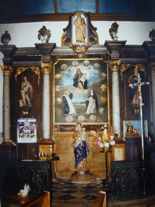 retable latéral sud : Rosaire, vue générale - © Ministère de la Culture (France), Conservation des antiquités et des objets d’art du Finistère, tous droits réservés