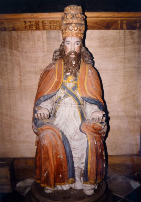 statue : la Sainte Trinité, vue générale - © Ministère de la Culture (France), Conservation des antiquités et des objets d’art du Finistère, tous droits réservés