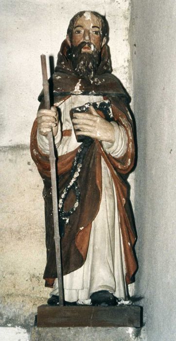 statue : Saint Ermite, vue générale - © Ministère de la Culture (France), Conservation des antiquités et des objets d’art du Finistère, tous droits réservés