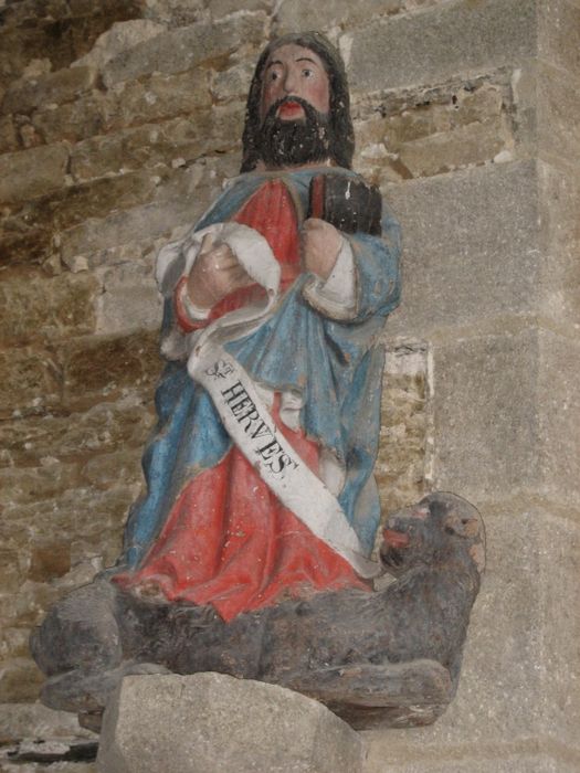 statue : Saint Hervé (Saint Marc ?), vue générale