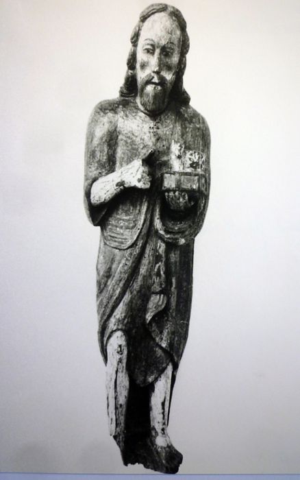 statue : Saint Jean-Baptiste, vue générale - © Ministère de la Culture (France), Conservation des antiquités et des objets d’art du Finistère, tous droits réservés