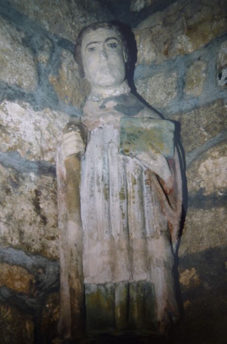 statue : Saint Philibert, vue générale - © Ministère de la Culture (France), Conservation des antiquités et des objets d’art du Finistère, tous droits réservés