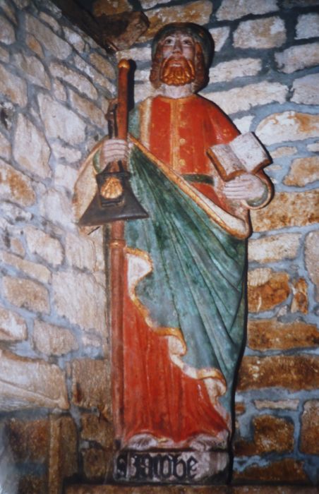 statue : Saint Jacques, vue générale - © Ministère de la Culture (France), Conservation des antiquités et des objets d’art du Finistère, tous droits réservés