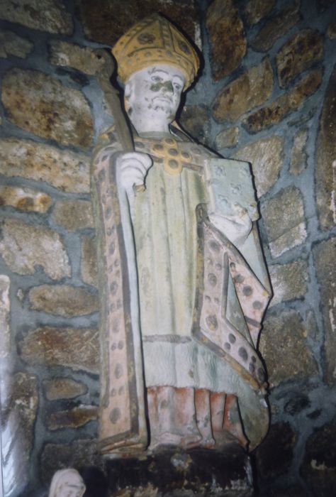 statue : Saint Guénolé, vue générale - © Ministère de la Culture (France), Conservation des antiquités et des objets d’art du Finistère, tous droits réservés