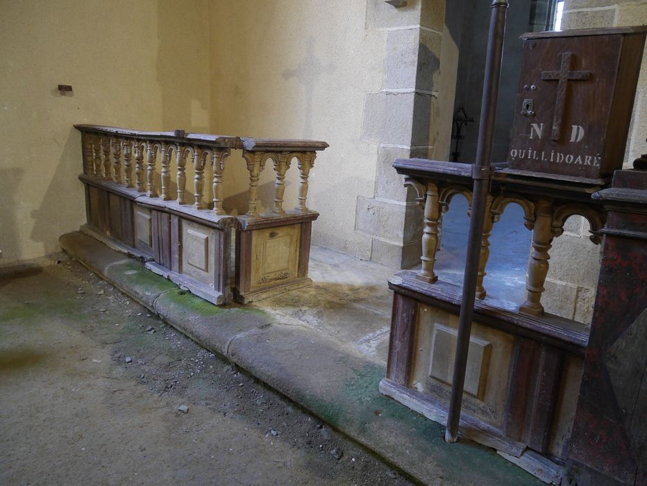 clôture d'autel : table de communion, vue générale - © Ministère de la Culture (France), Conservation des antiquités et des objets d’art du Finistère, tous droits réservés