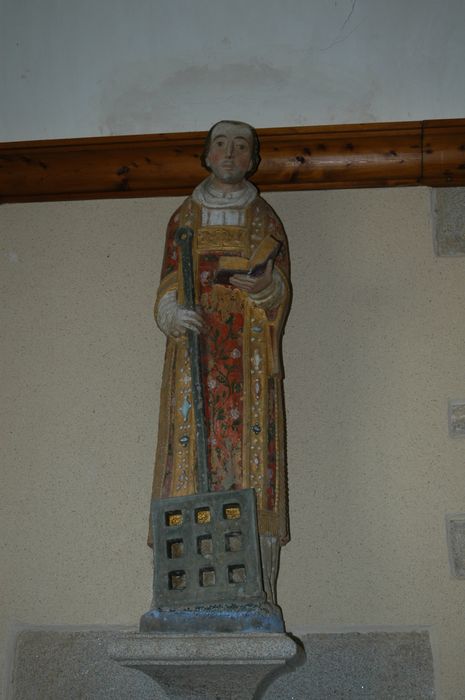 statue : Saint Laurent, vue générale - © Ministère de la Culture (France), Conservation des antiquités et des objets d’art du Finistère, tous droits réservés