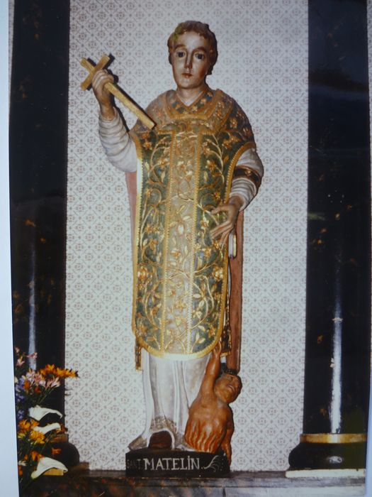 statue : Saint Mathurin, vue générale - © Ministère de la Culture (France), Conservation des antiquités et des objets d’art du Finistère, tous droits réservés