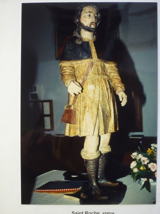 statue : Saint Roch, vue générale - © Ministère de la Culture (France), Conservation des antiquités et des objets d’art du Finistère, tous droits réservés