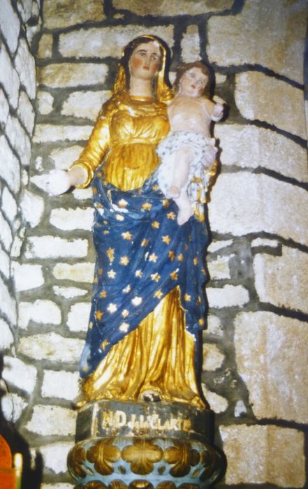 statue : Vierge à l'Enfant dite Notre Dame de la Clarté, vue générale