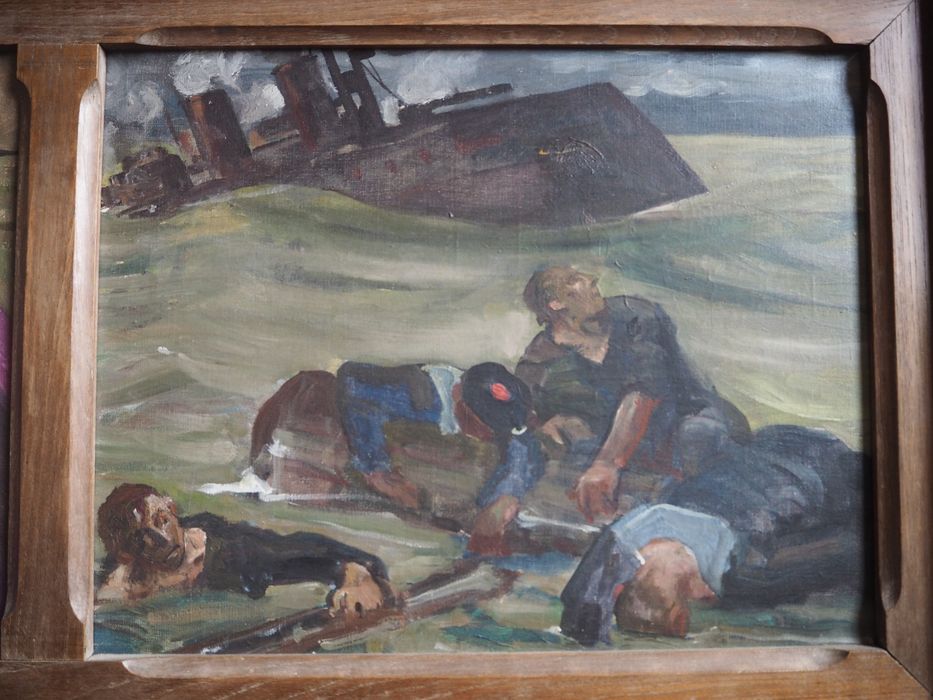 mémorial : triptyque, guerre de 1914-1918, détail