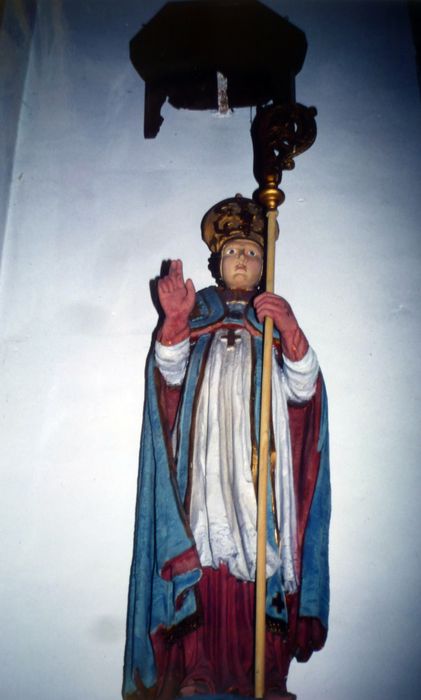 statue : Saint Budoc, vue générale - © Ministère de la Culture (France), Conservation des antiquités et des objets d’art du Finistère, tous droits réservés