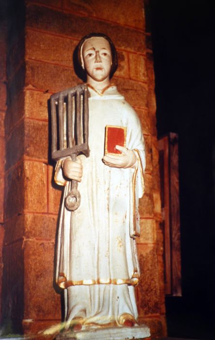 statue : Saint Laurent, vue générale - © Ministère de la Culture (France), Conservation des antiquités et des objets d’art du Finistère, tous droits réservés