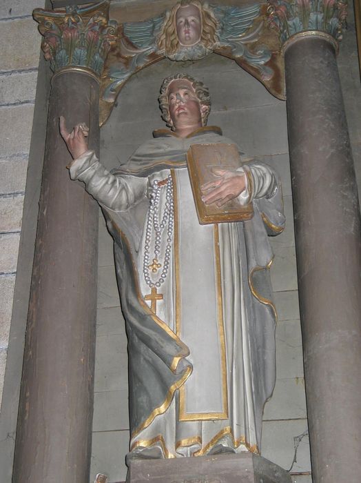 statue : Saint Dominique, vue générale - © Ministère de la Culture (France), Conservation des antiquités et des objets d’art du Finistère, tous droits réservés