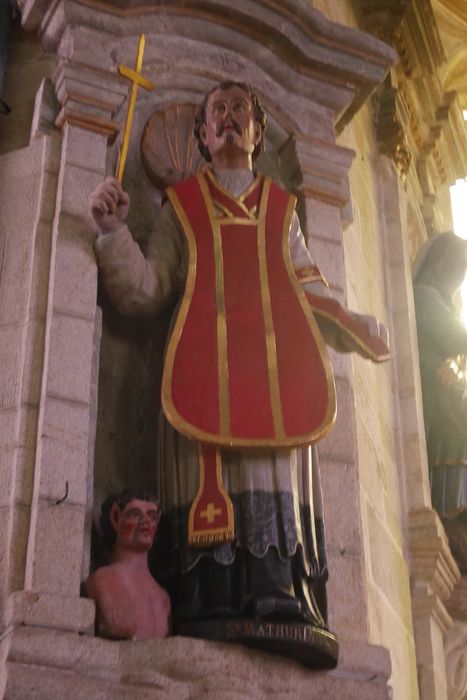 statue : Saint Mathurin, vue générale - © Ministère de la Culture (France), Conservation des antiquités et des objets d’art du Finistère, tous droits réservés