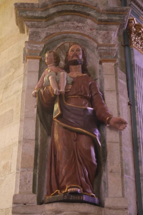 statue : Saint Joseph, vue générale - © Ministère de la Culture (France), Conservation des antiquités et des objets d’art du Finistère, tous droits réservés