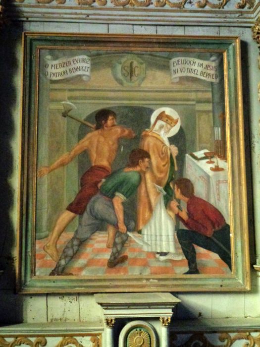 tableau : Le Martyre de saint Cadou (?), vue générale