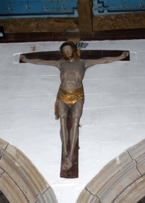 statue : Christ en croix - © Ministère de la Culture (France), Conservation des antiquités et des objets d’art du Finistère, tous droits réservés