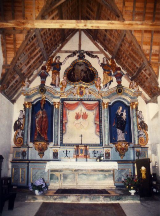 retable du maître-autel, statues : Saint Cadion, Vierge à l'Enfant