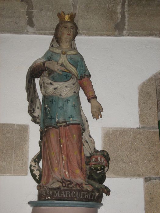 statue : Sainte Marguerite - © Ministère de la Culture (France), Conservation des antiquités et des objets d’art du Finistère, tous droits réservés