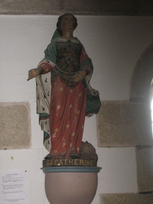 statue : Sainte Catherine - © Ministère de la Culture (France), Conservation des antiquités et des objets d’art du Finistère, tous droits réservés