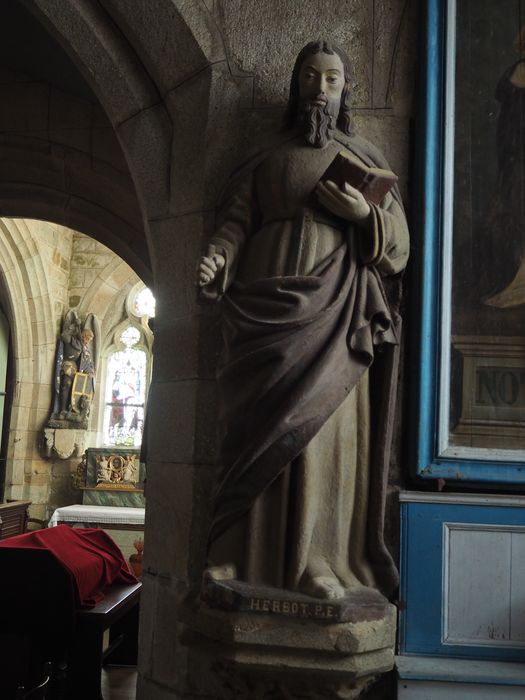 statue : Saint Herbot - © Ministère de la Culture (France), Conservation des antiquités et des objets d’art du Finistère – Tous droits réservés