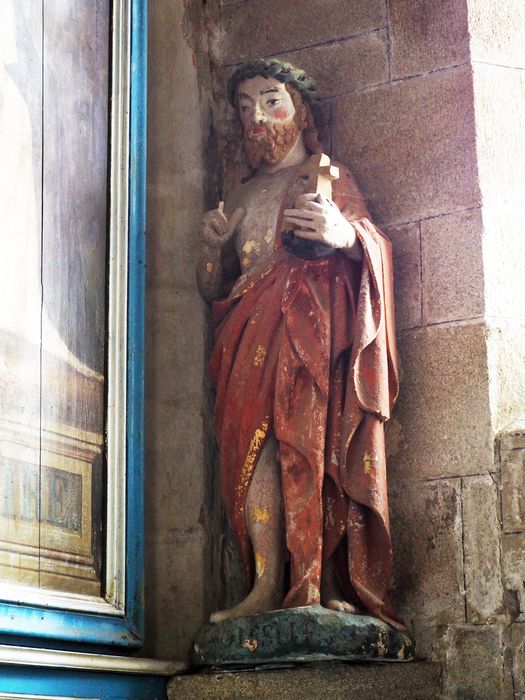 statue : Christ Sauveur - © Ministère de la Culture (France), Conservation des antiquités et des objets d’art du Finistère, tous droits réservés