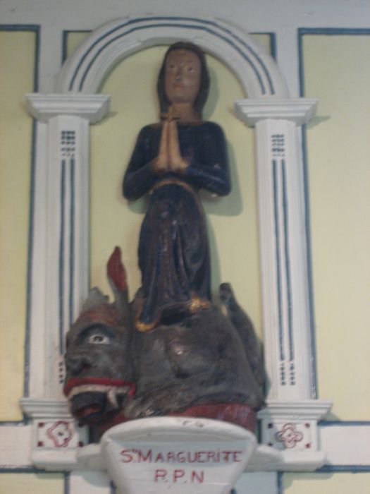statue : Sainte Marguerite - © Ministère de la Culture (France), Conservation des antiquités et des objets d’art du Finistère, tous droits réservés
