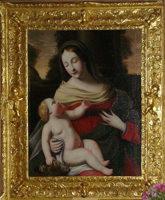 tableau, cadre : Vierge à l'Enfant - © Ministère de la Culture (France), Conservation des antiquités et des objets d’art du Finistère, tous droits réservés